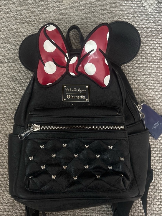 Loungefly Handbags - Loungefly Kids Minnie Mouse Black and Red Polka Dot Bow Mini Backpack